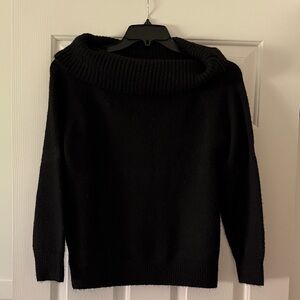 Chic Black Cowl Neck Sweater